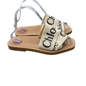 Chloé Women's Woody Logo Slide Sandals Size 39 US 9
